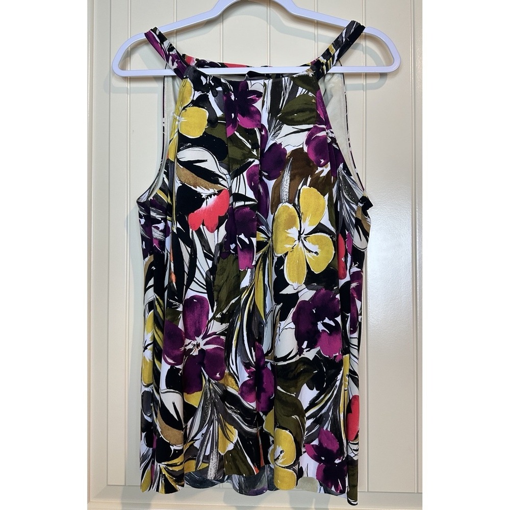 Magicsuit Tankini Swim Top Floral Halter Slimming Swim Size 16